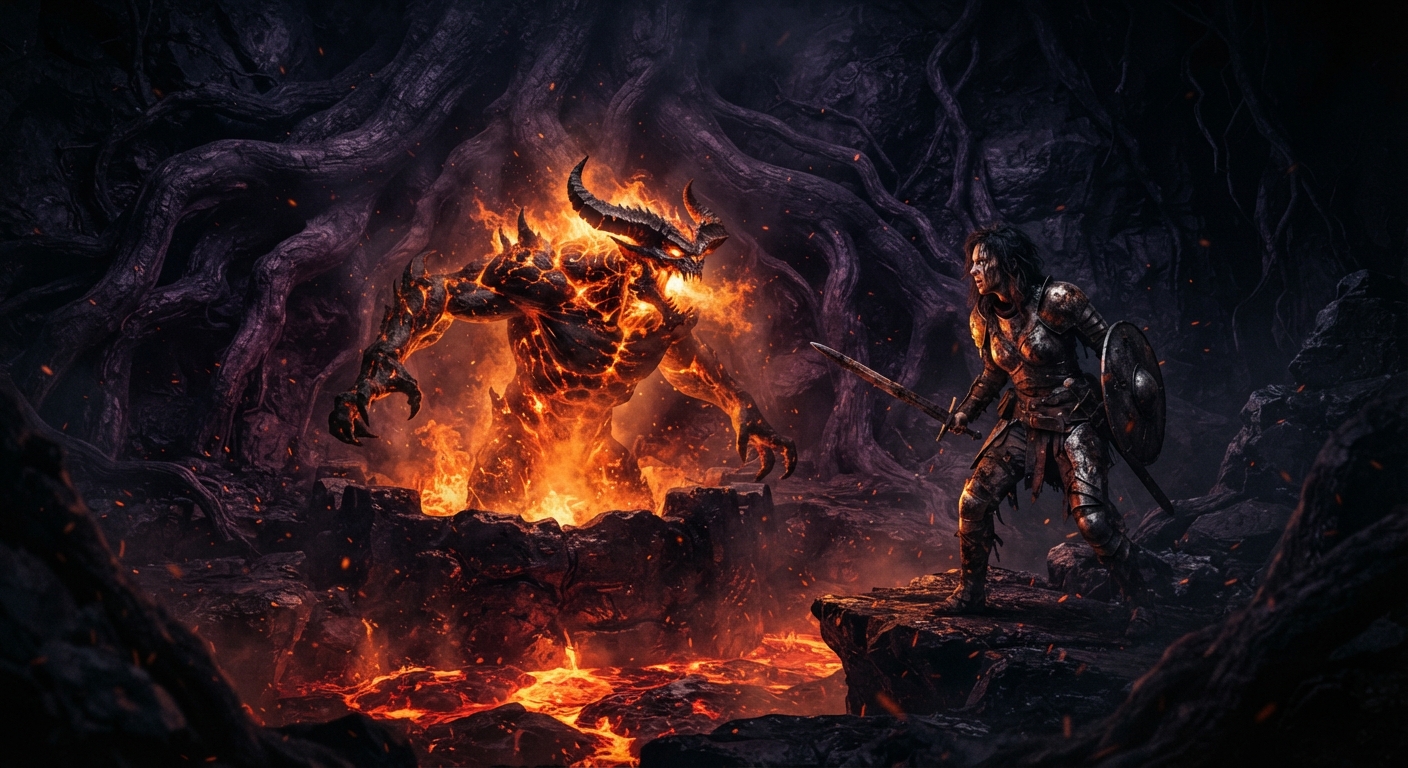 Fire devil in Shadow Cavern